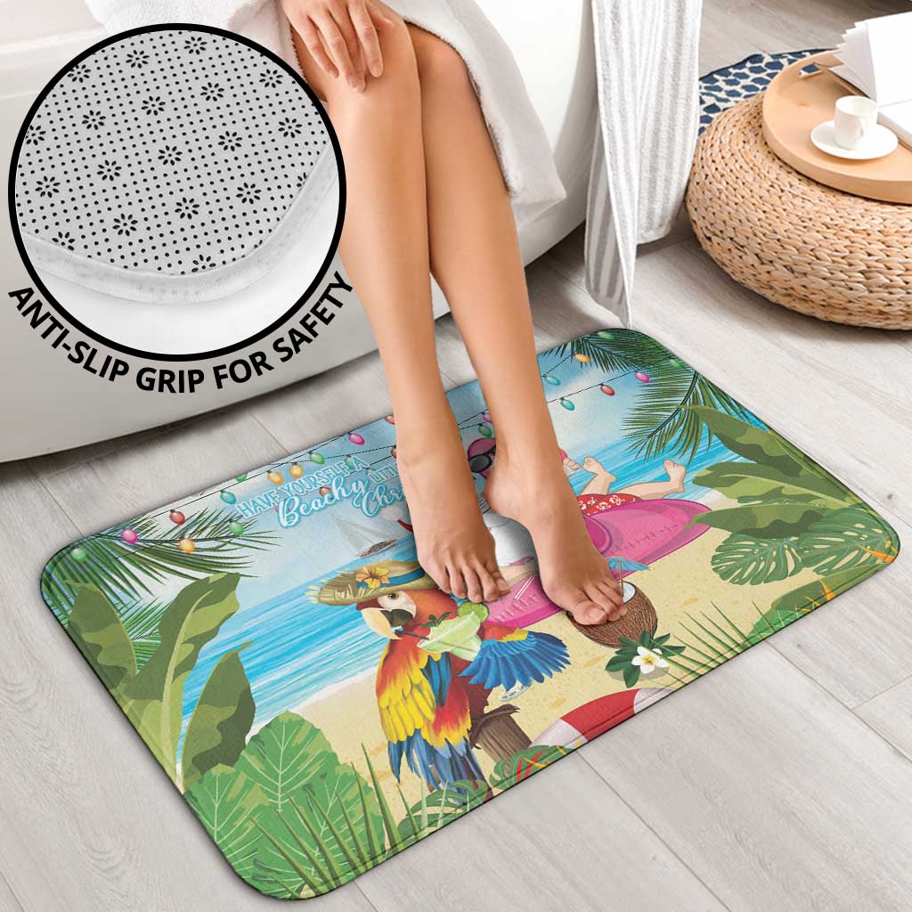 Have Yourself A Beachy Little Christmas Bathroom Set with Santa Chilling - Polynesian Pride