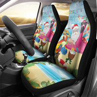 Have Yourself A Beachy Little Christmas Car Seat Cover with Santa Chilling - Polynesian Pride