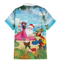 Have Yourself A Beachy Little Christmas Family Matching Mermaid Dress and Hawaiian Shirt with Santa Chilling - Polynesian Pride