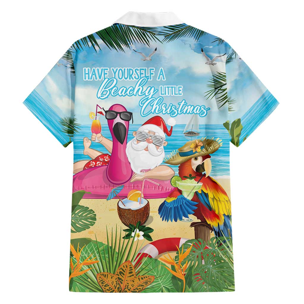 Have Yourself A Beachy Little Christmas Hawaiian Shirt with Santa Chilling - Polynesian Pride