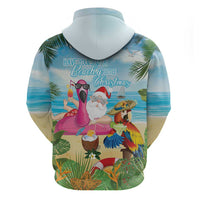 Have Yourself A Beachy Little Christmas Hoodie with Santa Chilling - Polynesian Pride