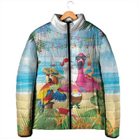 Have Yourself A Beachy Little Christmas Padded Jacket with Santa Chilling - Polynesian Pride