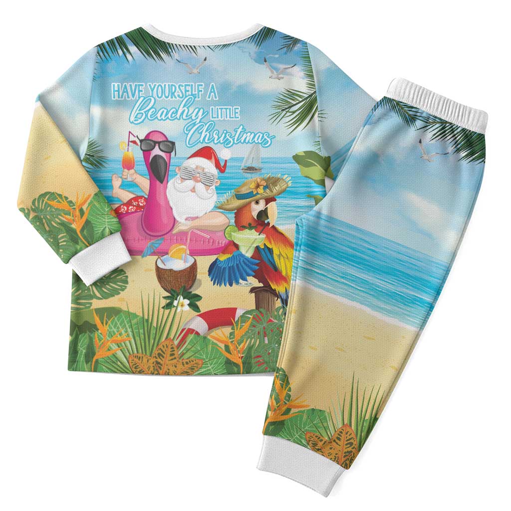 Have Yourself A Beachy Little Christmas Pajama Set with Santa Chilling - Polynesian Pride