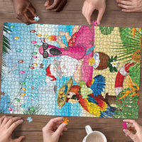 Have Yourself A Beachy Little Christmas Puzzle with Santa Chilling - Polynesian Pride