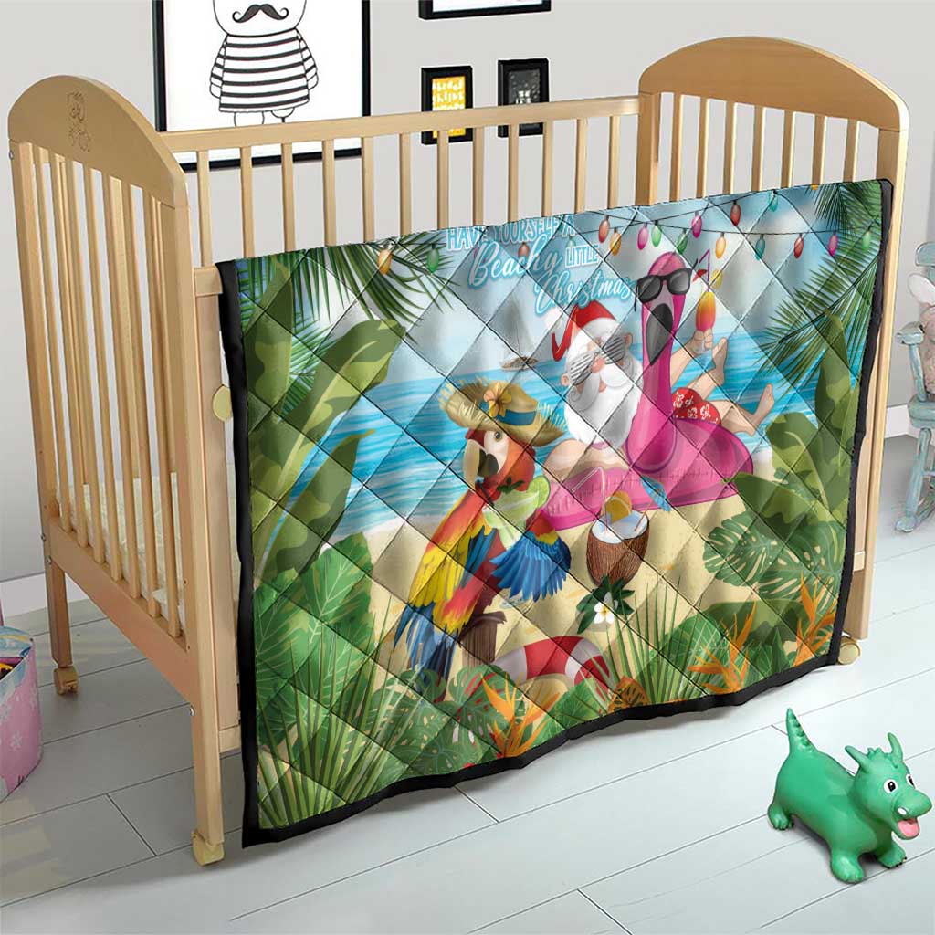 Have Yourself A Beachy Little Christmas Quilt with Santa Chilling - Polynesian Pride