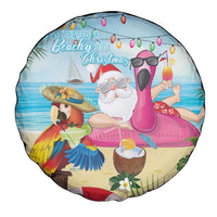 Have Yourself A Beachy Little Christmas Spare Tire Cover with Santa Chilling - Polynesian Pride