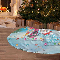 Have Yourself A Beachy Little Christmas Tree Skirt with Santa Chilling - Polynesian Pride