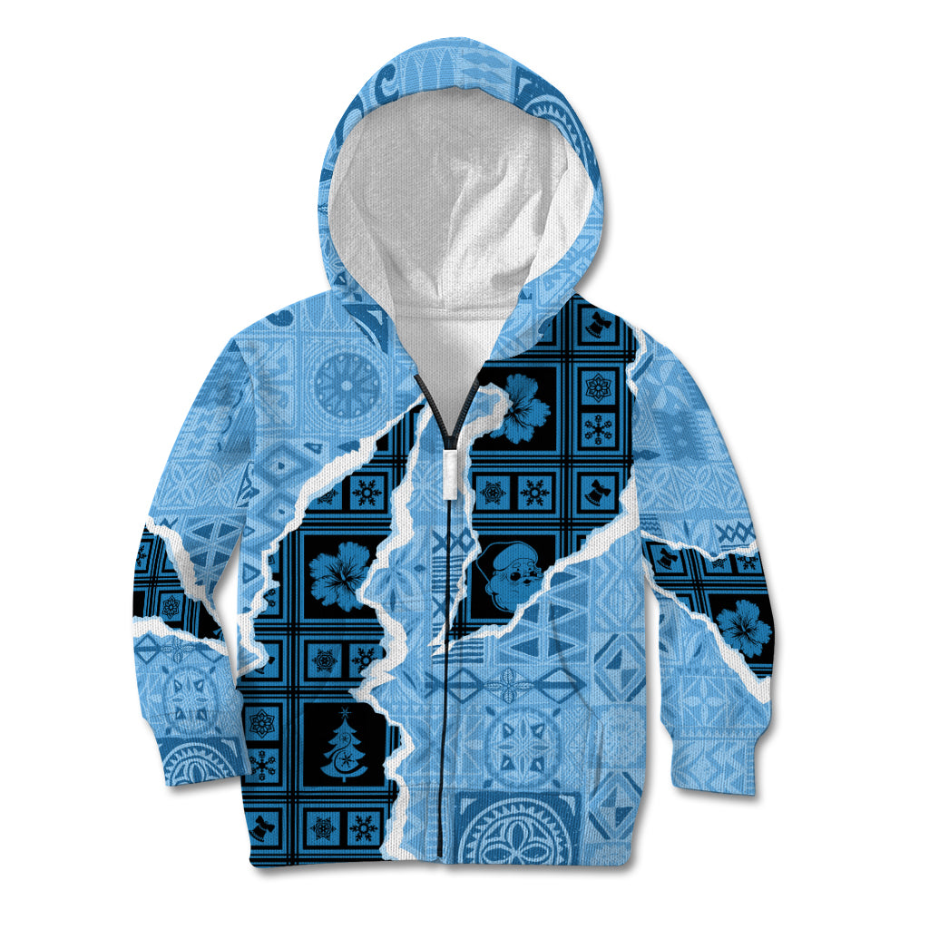 Bula Fiji Tapa Mix Christmas Kid Hoodie Vintage Style LT7 - Polynesian Pride