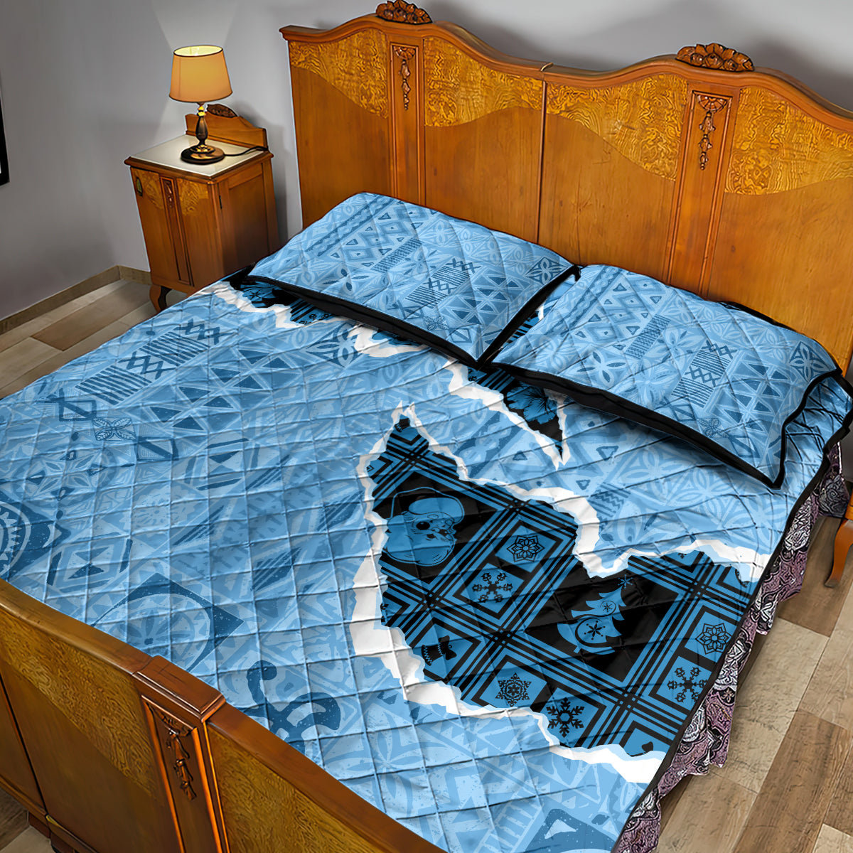 Bula Fiji Tapa Mix Christmas Quilt Bed Set Vintage Style LT7 - Polynesian Pride