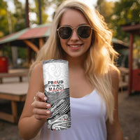 Aotearoa Personalized Skinny Tumbler Proud To Be Maori