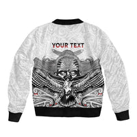 Aotearoa Personalized Sleeve Zip Bomber Jacket Proud To Be Maori