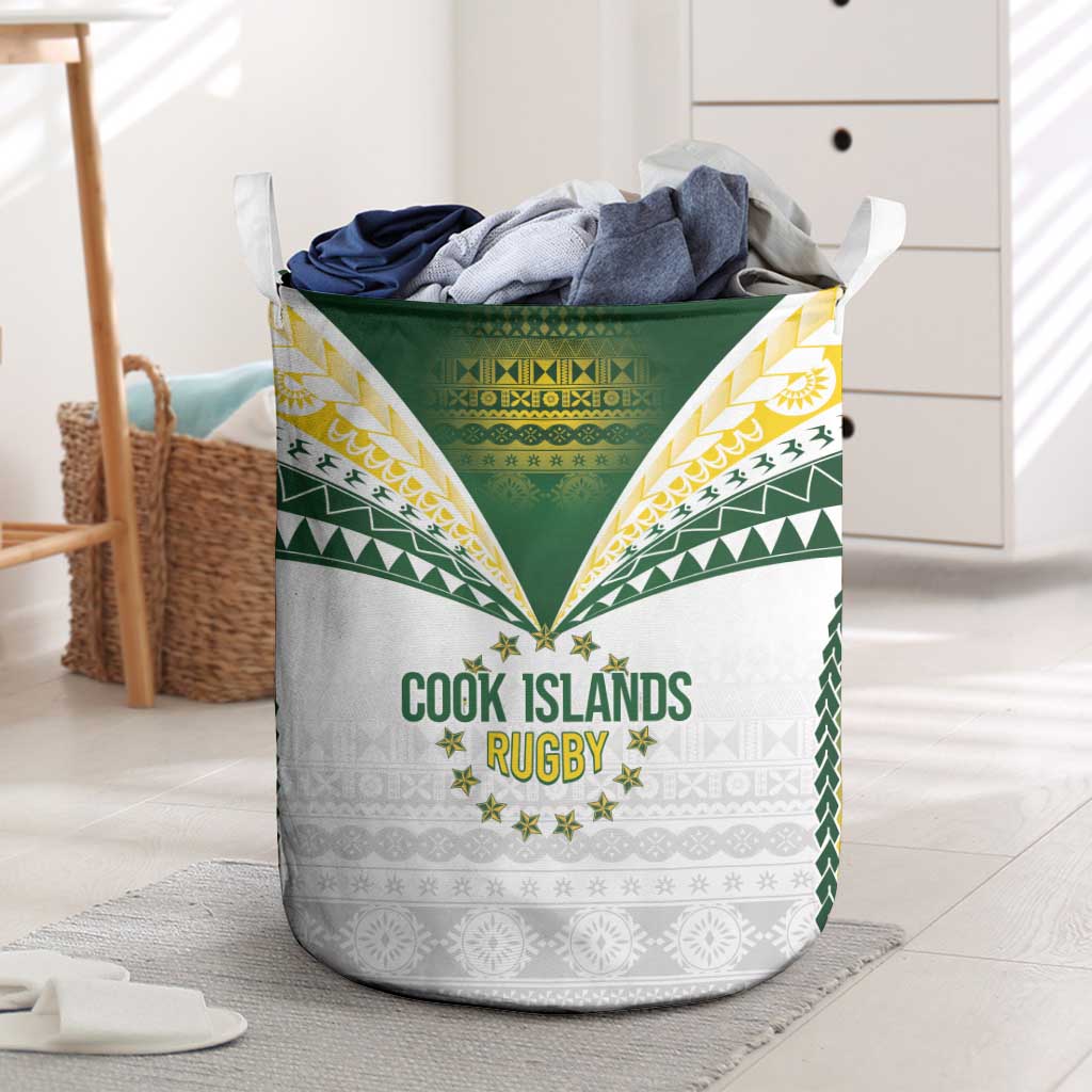 Cook Islands Rugby Laundry Basket Kuki's Aitu Champions LT7 Colorful - Polynesian Pride