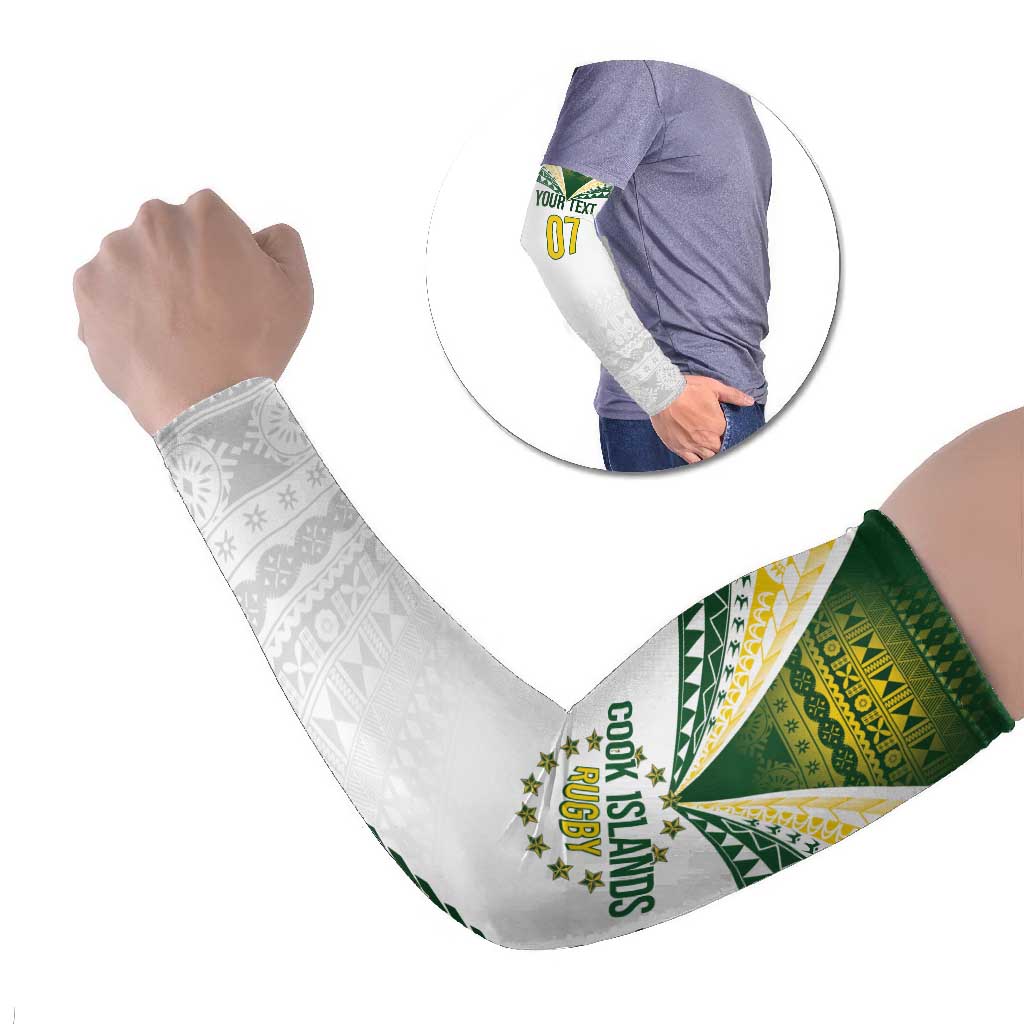 Cook Islands Rugby Custom Arm Sleeves Kuki's Aitu Champions LT7 Set of 2 Colorful - Polynesian Pride