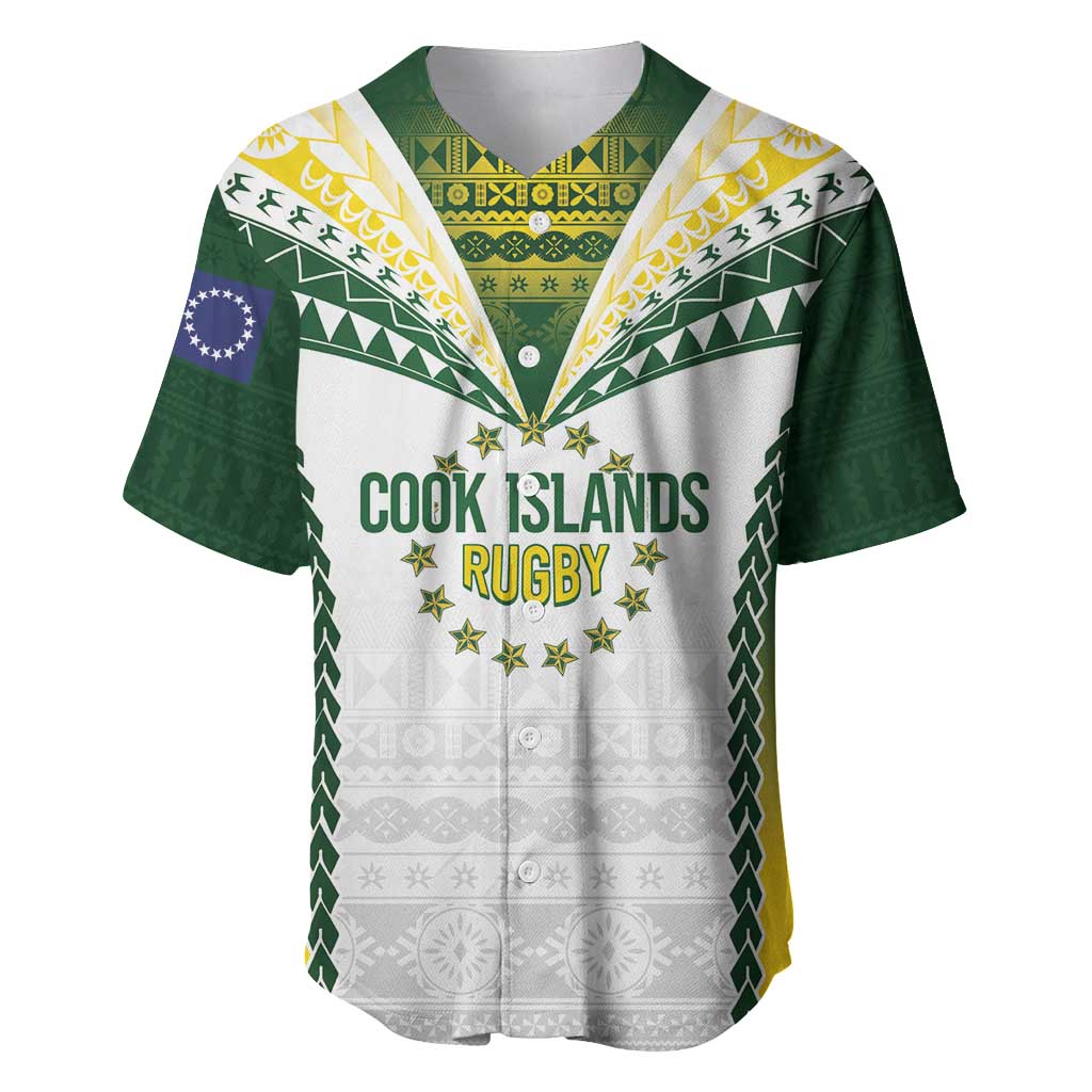 Cook Islands Rugby Custom Baseball Jersey Kuki's Aitu Champions - Polynesian Pride