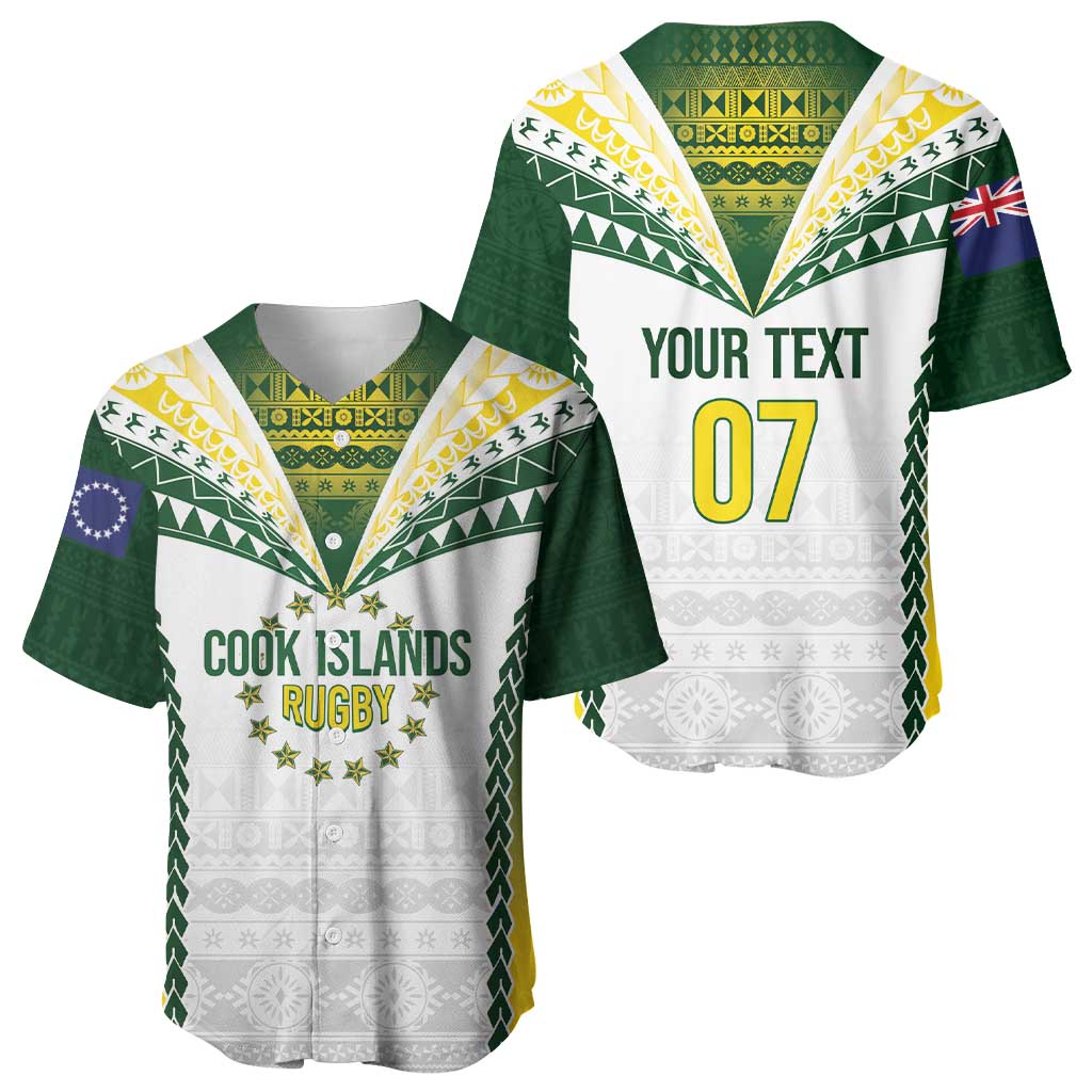 Cook Islands Rugby Custom Baseball Jersey Kuki's Aitu Champions LT7 - Polynesian Pride