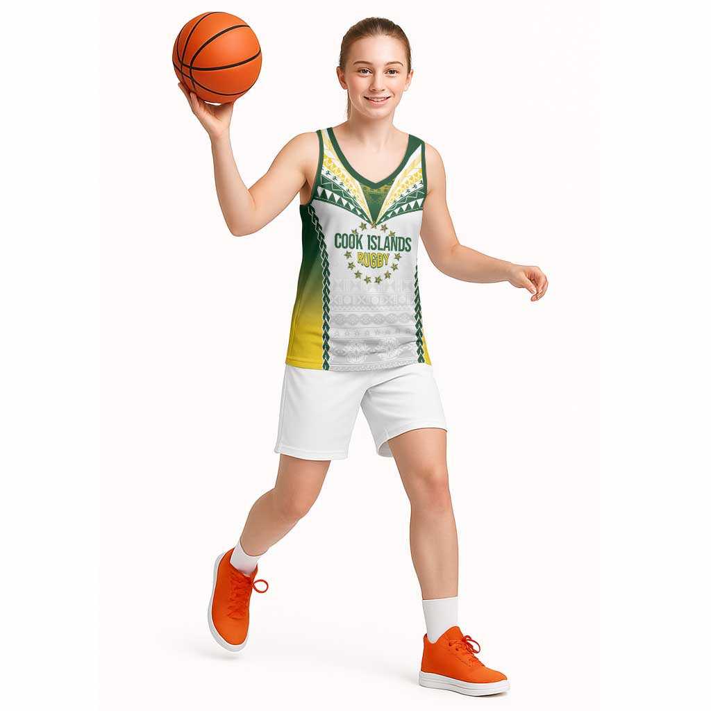 Cook Islands Rugby Custom Basketball Jersey Kuki's Aitu Champions - Polynesian Pride