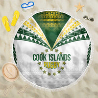 Cook Islands Rugby Beach Blanket Kuki's Aitu Champions LT7 One Size 150cm Colorful - Polynesian Pride
