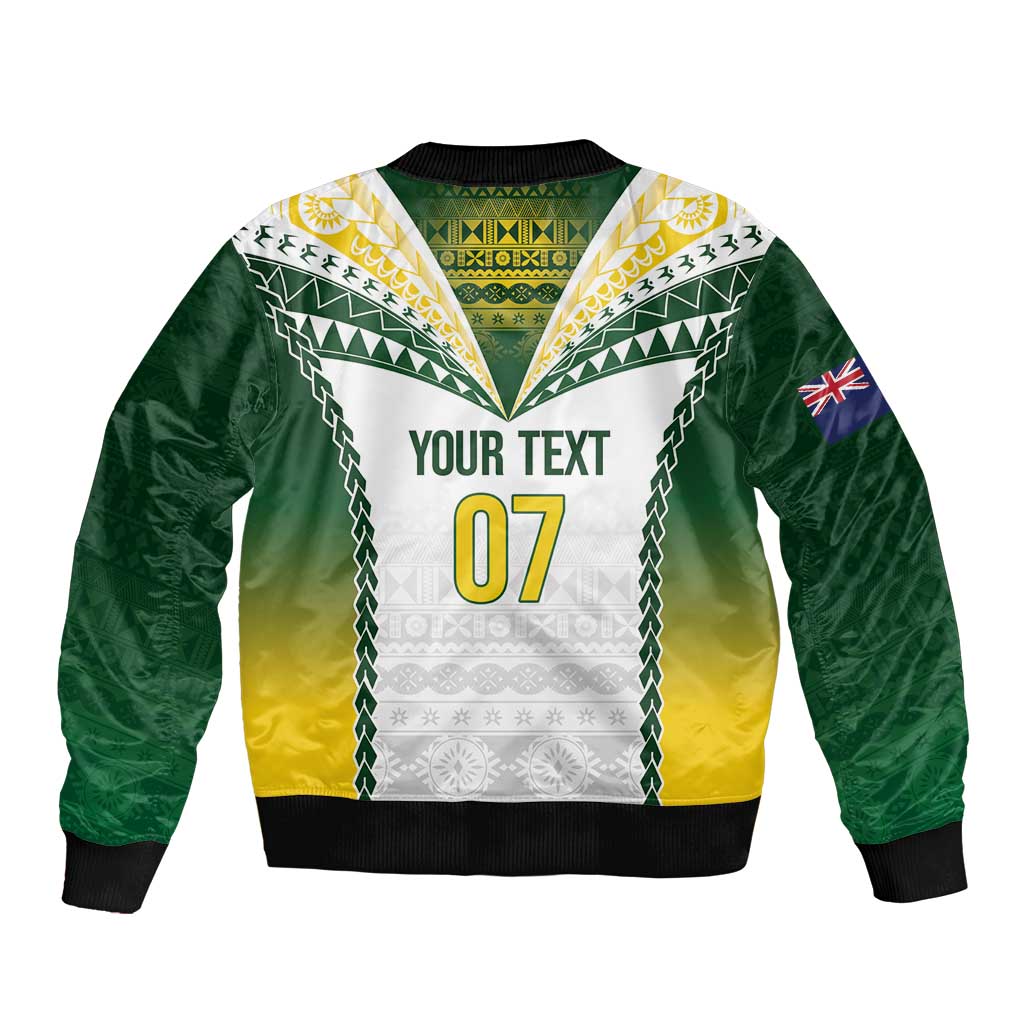 Cook Islands Rugby Custom Bomber Jacket Kuki's Aitu Champions LT7 - Polynesian Pride