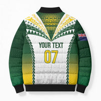 Cook Islands Rugby Custom Bomber Puffer Jacket Kuki's Aitu Champions LT7 - Polynesian Pride