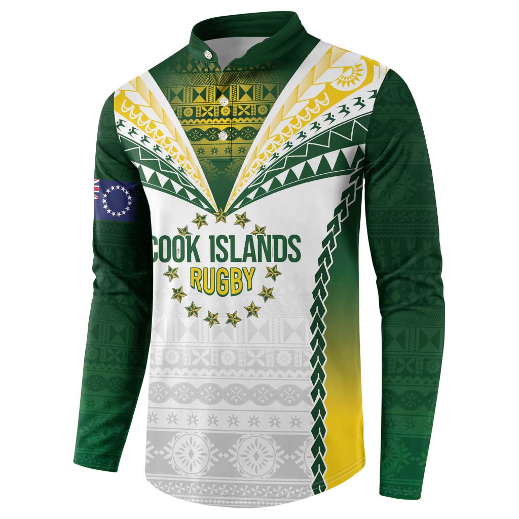 Cook Islands Rugby Custom Button Sweatshirt Kuki's Aitu Champions LT7 - Polynesian Pride