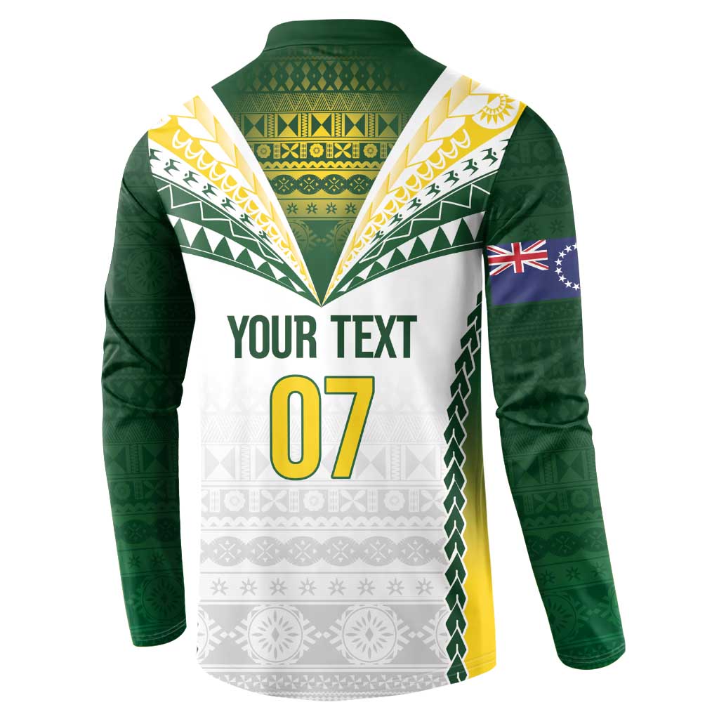 Cook Islands Rugby Custom Button Sweatshirt Kuki's Aitu Champions LT7 - Polynesian Pride