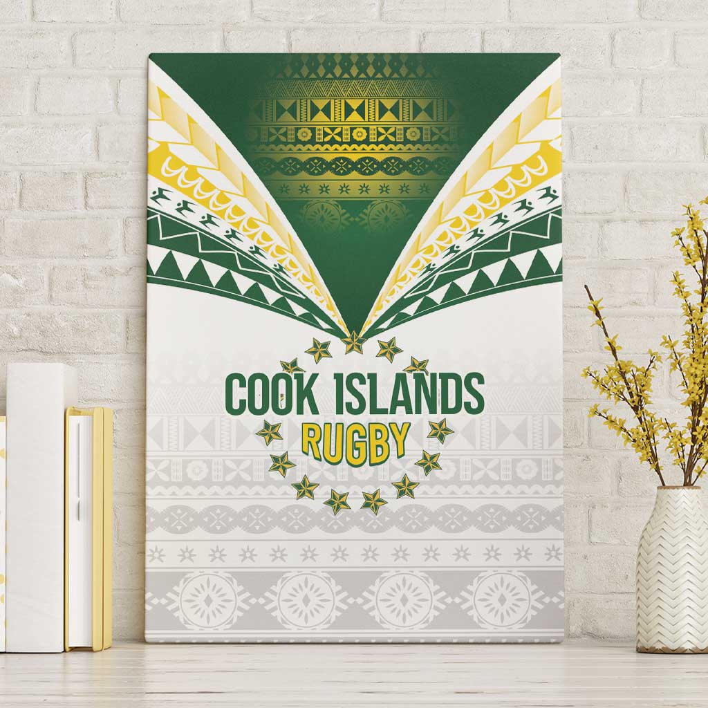 Cook Islands Rugby Canvas Wall Art Kuki's Aitu Champions LT7 Without Frame Colorful - Polynesian Pride