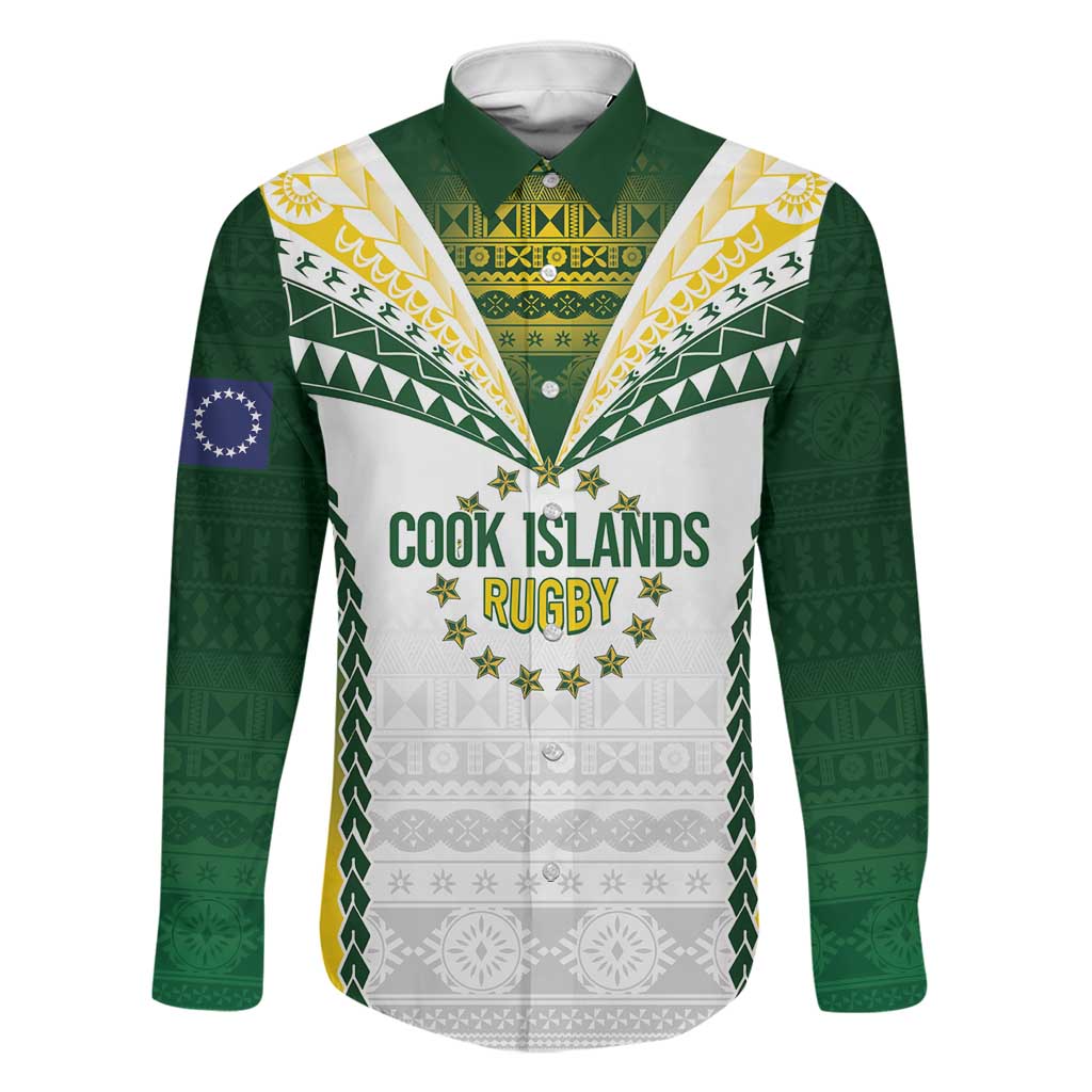 Cook Islands Rugby Custom Family Matching Off The Shoulder Long Sleeve Dress and Hawaiian Shirt Kuki's Aitu Champions - Polynesian Pride