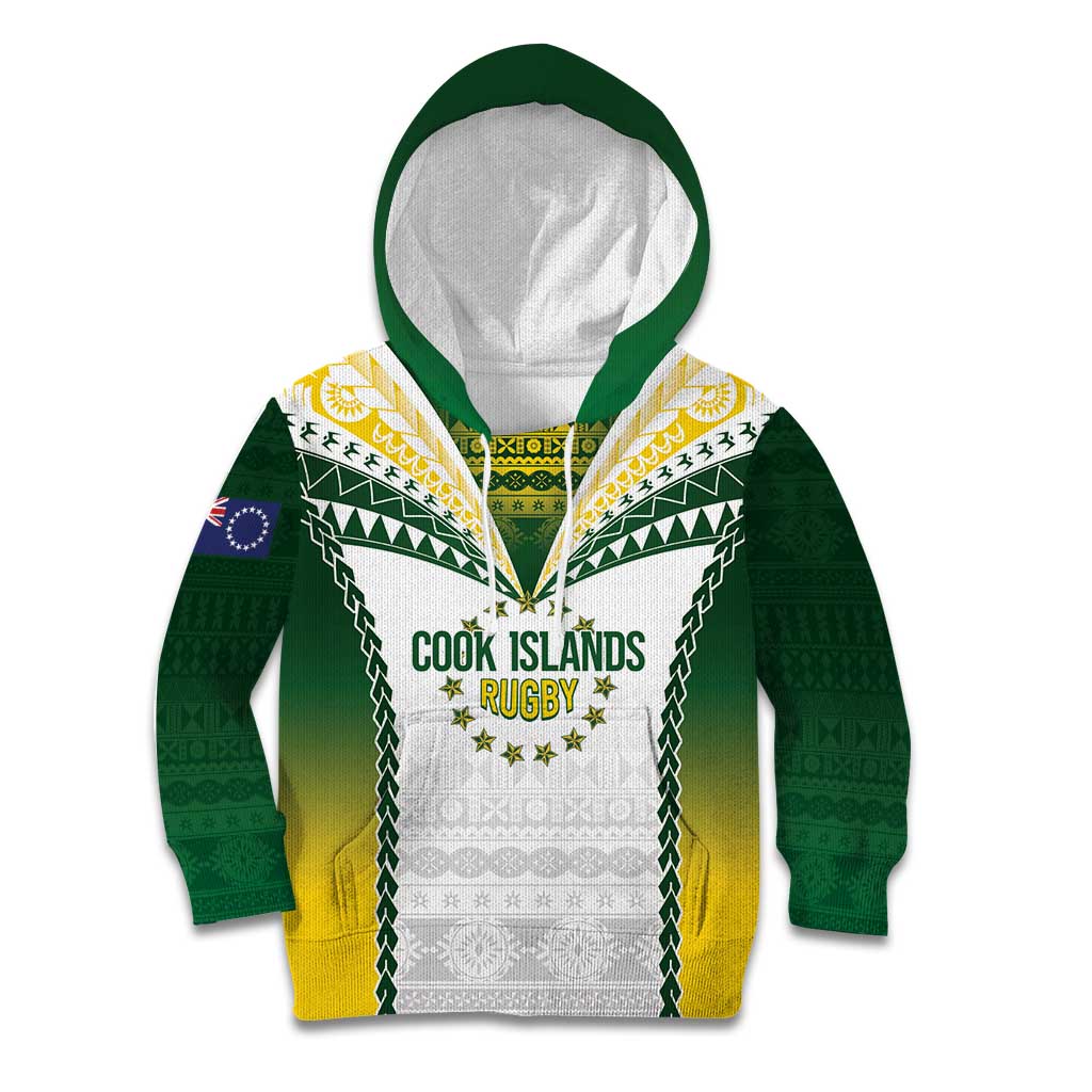 Cook Islands Rugby Custom Kid Hoodie Kuki's Aitu Champions - Polynesian Pride
