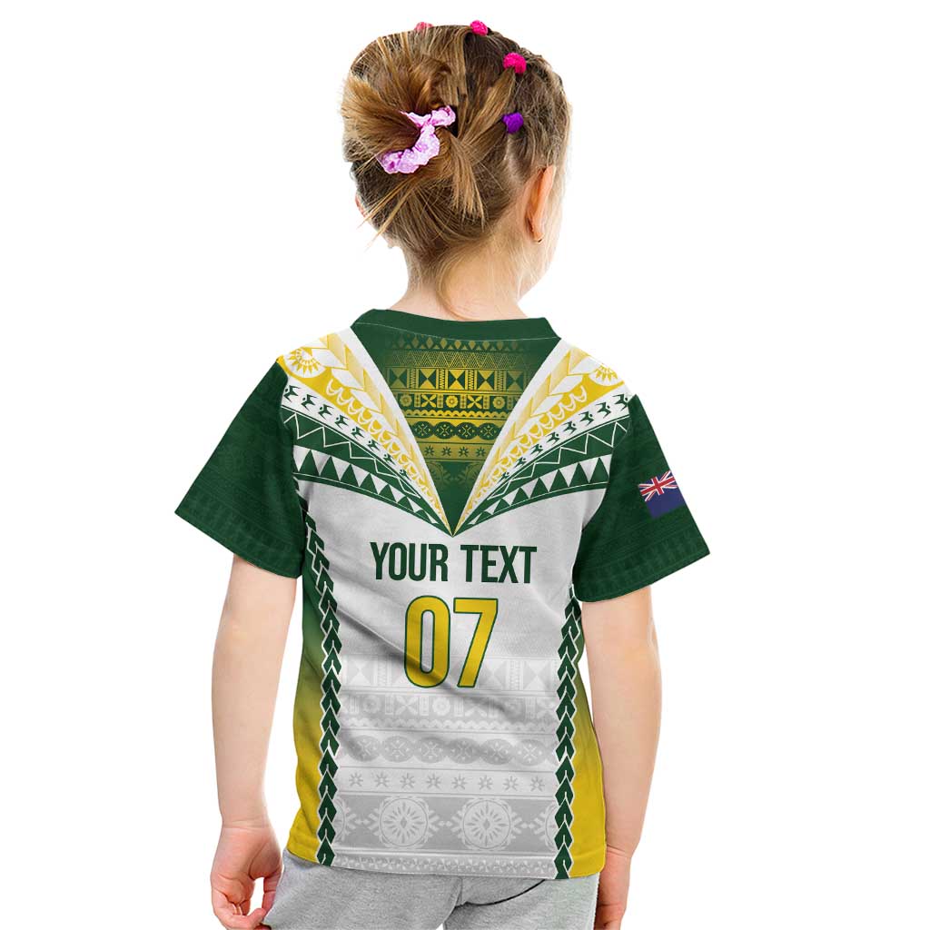 Cook Islands Rugby Custom Kid T Shirt Kuki's Aitu Champions - Polynesian Pride