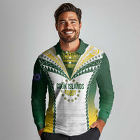 Cook Islands Rugby Custom Long Sleeve Polo Shirt Kuki's Aitu Champions - Polynesian Pride