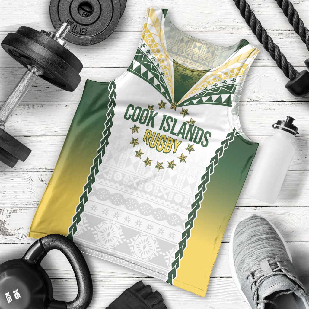 Cook Islands Rugby Custom Men Tank Top Kuki's Aitu Champions LT7 - Polynesian Pride
