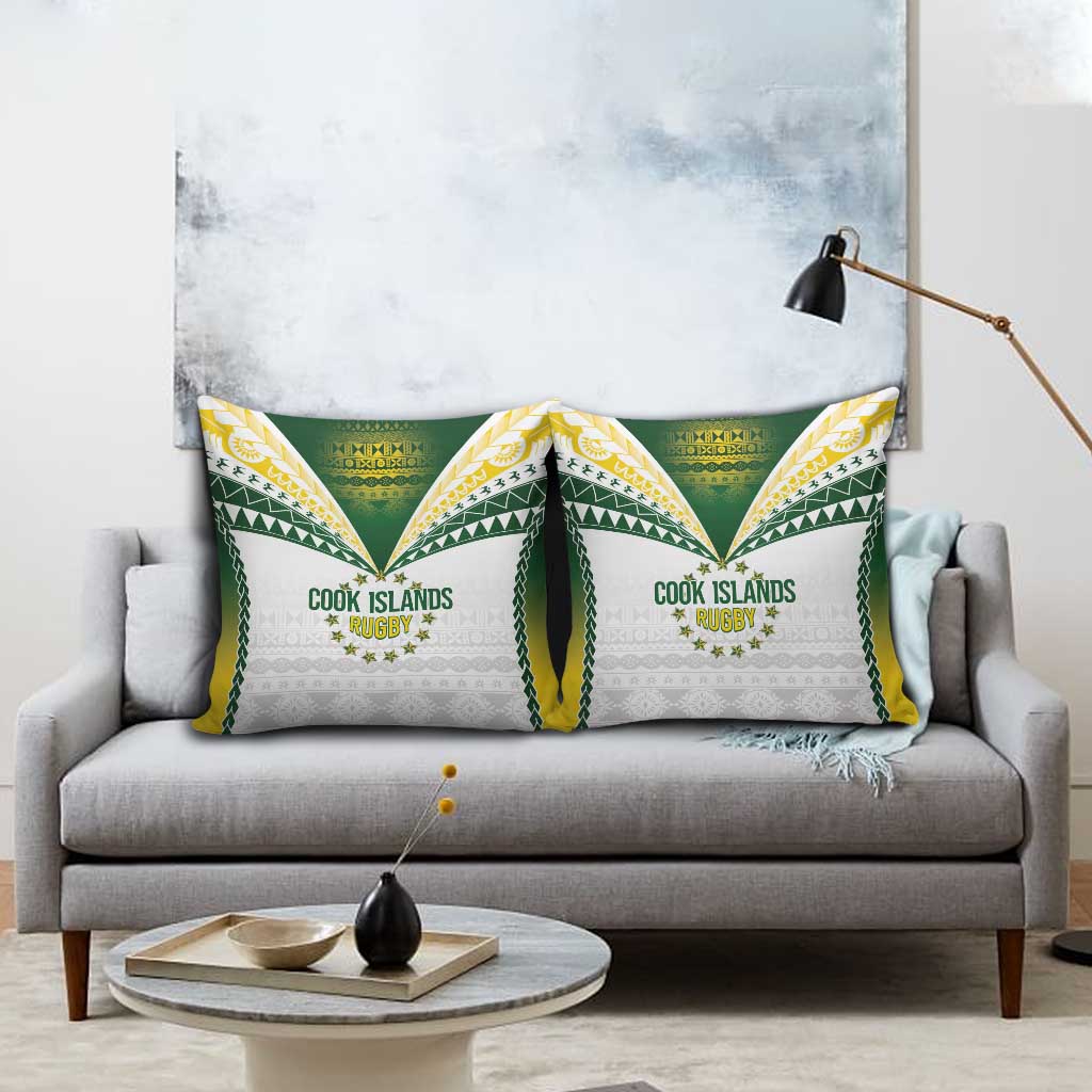 Cook Islands Rugby Pillow Cover Kuki's Aitu Champions LT7 - Polynesian Pride