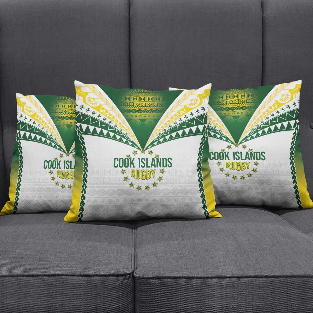 Cook Islands Rugby Pillow Cover Kuki's Aitu Champions LT7 - Polynesian Pride
