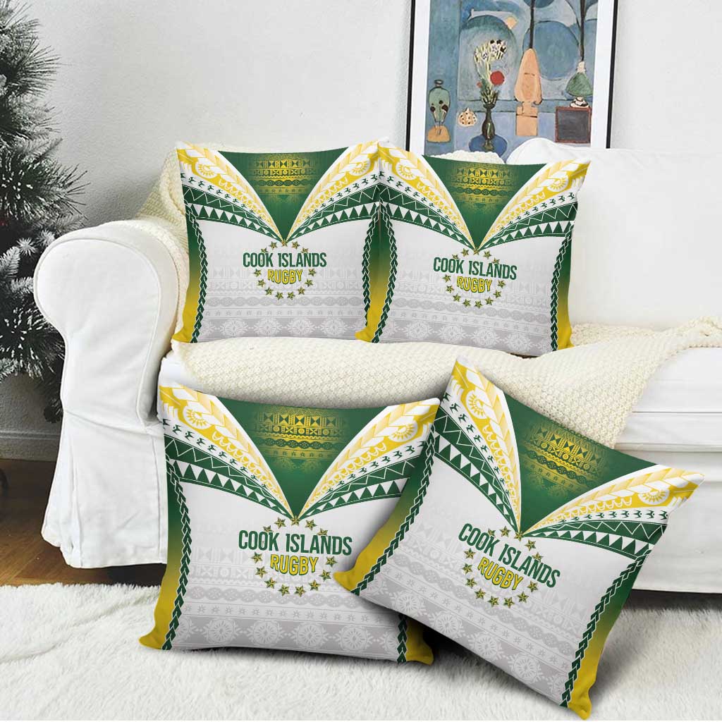 Cook Islands Rugby Pillow Cover Kuki's Aitu Champions LT7 - Polynesian Pride