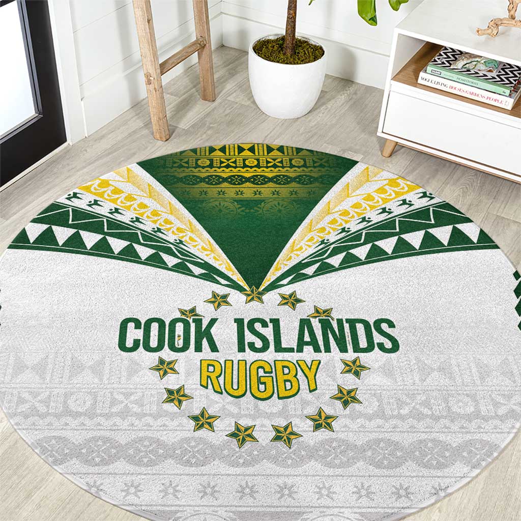 Cook Islands Rugby Round Carpet Kuki's Aitu Champions - Polynesian Pride
