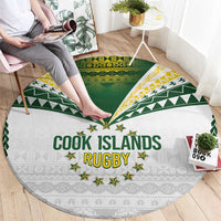 Cook Islands Rugby Round Carpet Kuki's Aitu Champions - Polynesian Pride