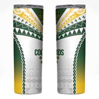 Cook Islands Rugby Skinny Tumbler Kuki's Aitu Champions LT7 Colorful - Polynesian Pride