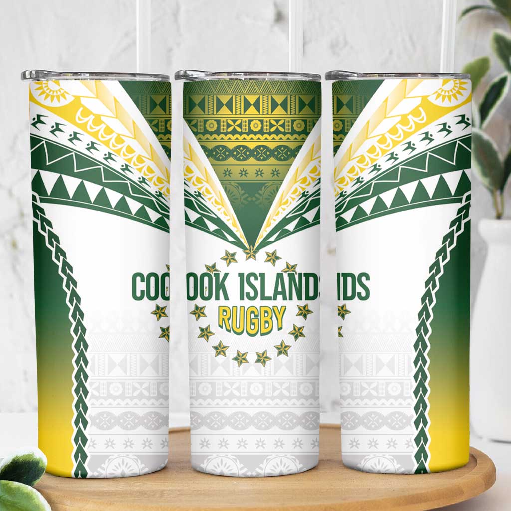 Cook Islands Rugby Skinny Tumbler Kuki's Aitu Champions LT7 - Polynesian Pride