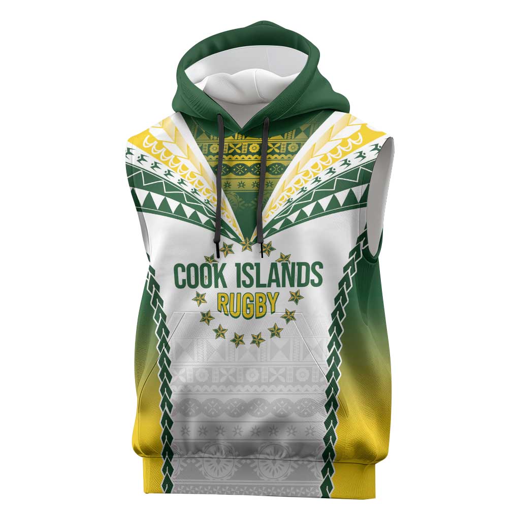 Cook Islands Rugby Custom Sleeveless Hoodie Kuki's Aitu Champions LT7 Colorful - Polynesian Pride