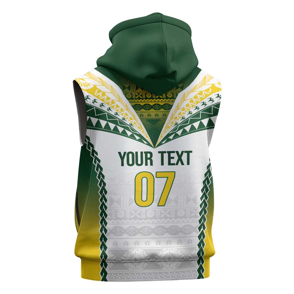 Cook Islands Rugby Custom Sleeveless Hoodie Kuki's Aitu Champions LT7 - Polynesian Pride