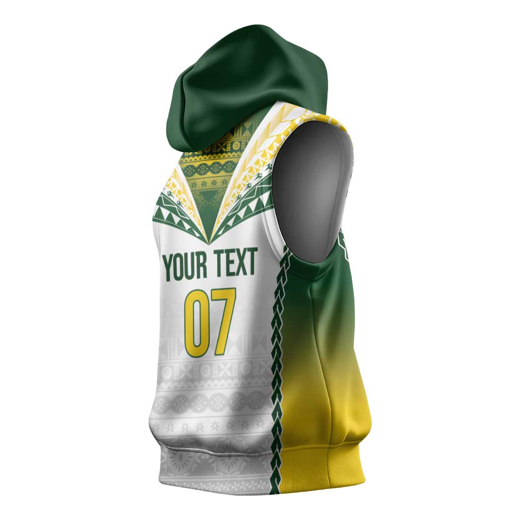 Cook Islands Rugby Custom Sleeveless Hoodie Kuki's Aitu Champions LT7 - Polynesian Pride