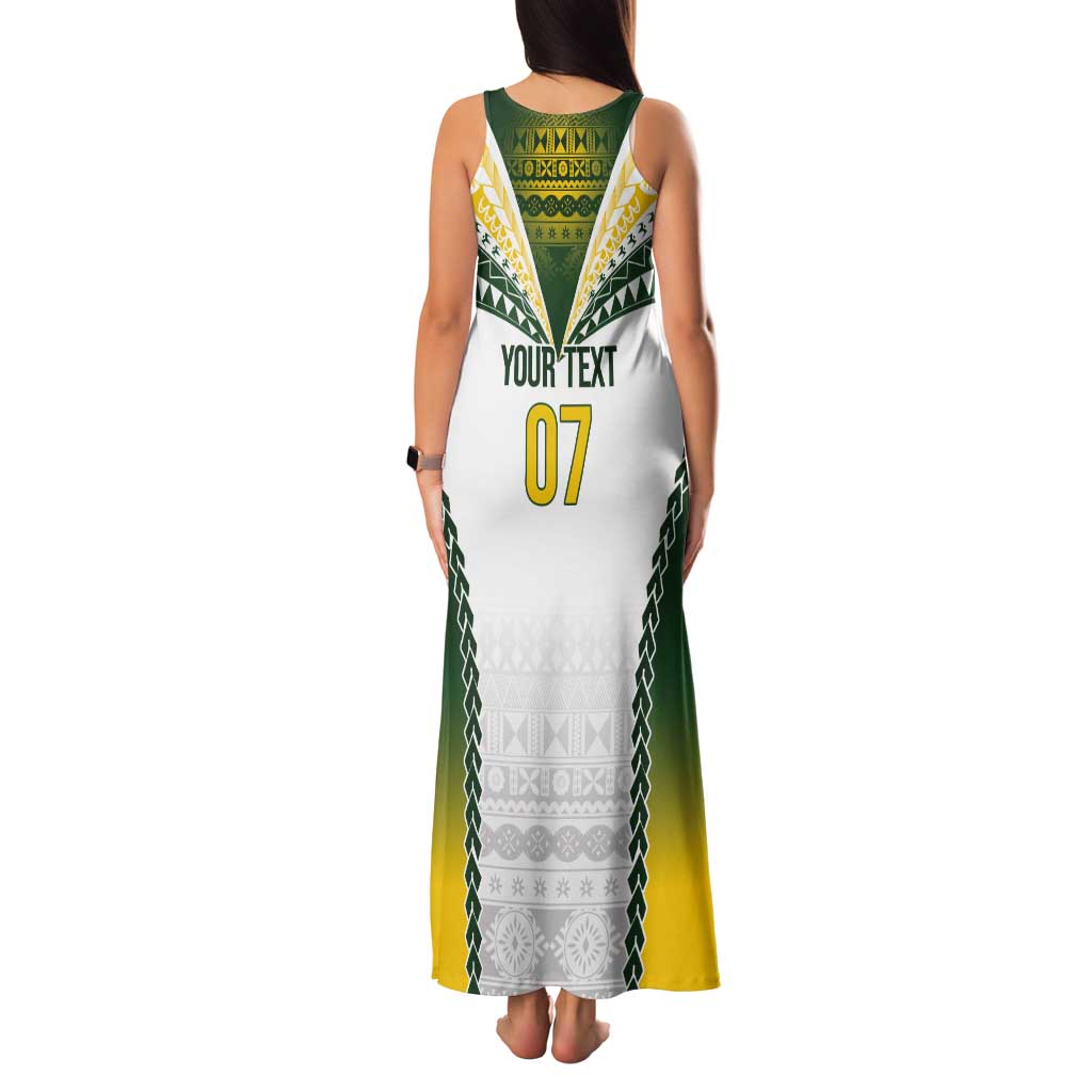Cook Islands Rugby Custom Tank Maxi Dress Kuki's Aitu Champions LT7 - Polynesian Pride