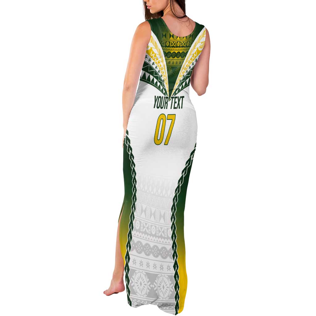 Cook Islands Rugby Custom Tank Maxi Dress Kuki's Aitu Champions LT7 - Polynesian Pride