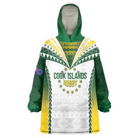 Cook Islands Rugby Custom Wearable Blanket Hoodie Kuki's Aitu Champions LT7 One Size Colorful - Polynesian Pride