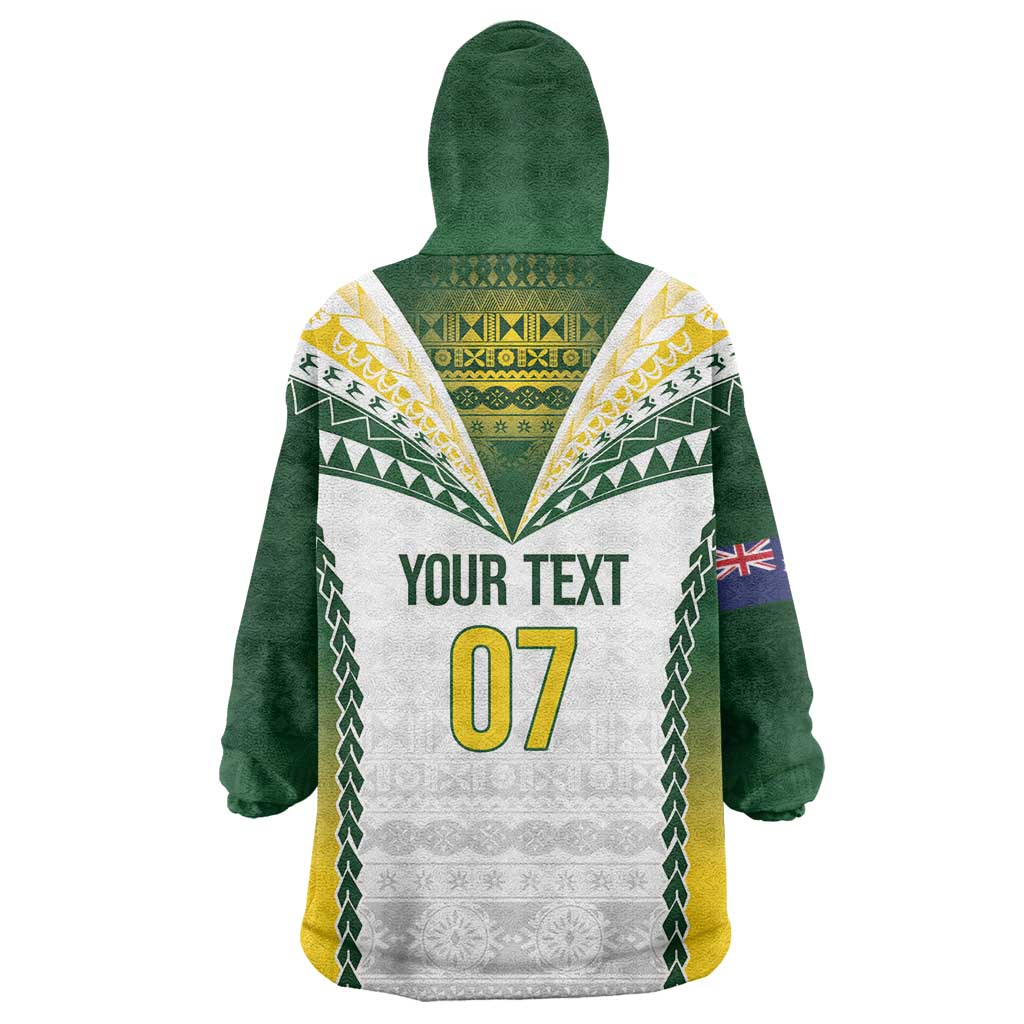 Cook Islands Rugby Custom Wearable Blanket Hoodie Kuki's Aitu Champions LT7 - Polynesian Pride