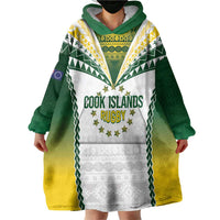 Cook Islands Rugby Custom Wearable Blanket Hoodie Kuki's Aitu Champions LT7 - Polynesian Pride