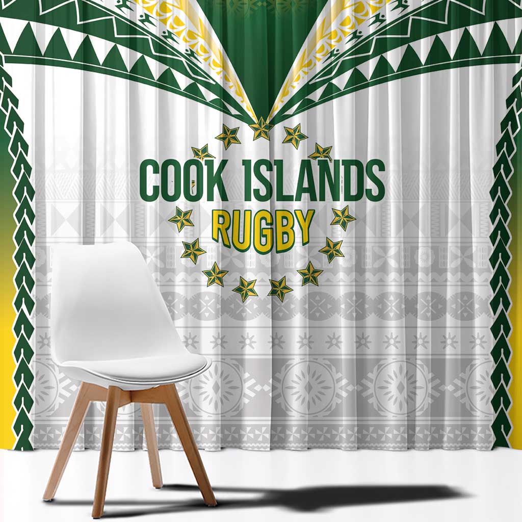 Cook Islands Rugby Window Curtain Kuki's Aitu Champions LT7 - Polynesian Pride