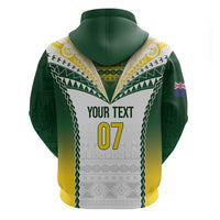 Cook Islands Rugby Custom Zip Hoodie Kuki's Aitu Champions LT7 - Polynesian Pride