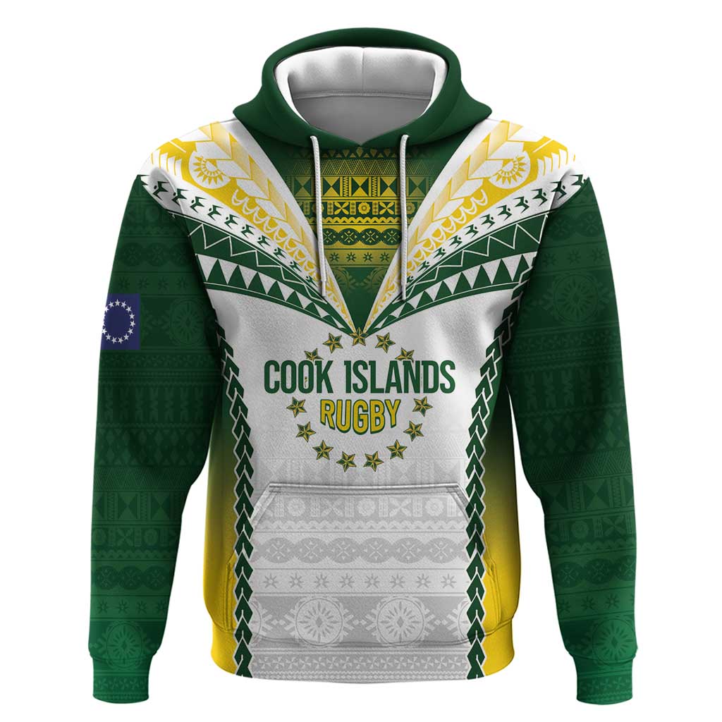 Cook Islands Rugby Custom Zip Hoodie Kuki's Aitu Champions LT7 Pullover Hoodie Colorful - Polynesian Pride