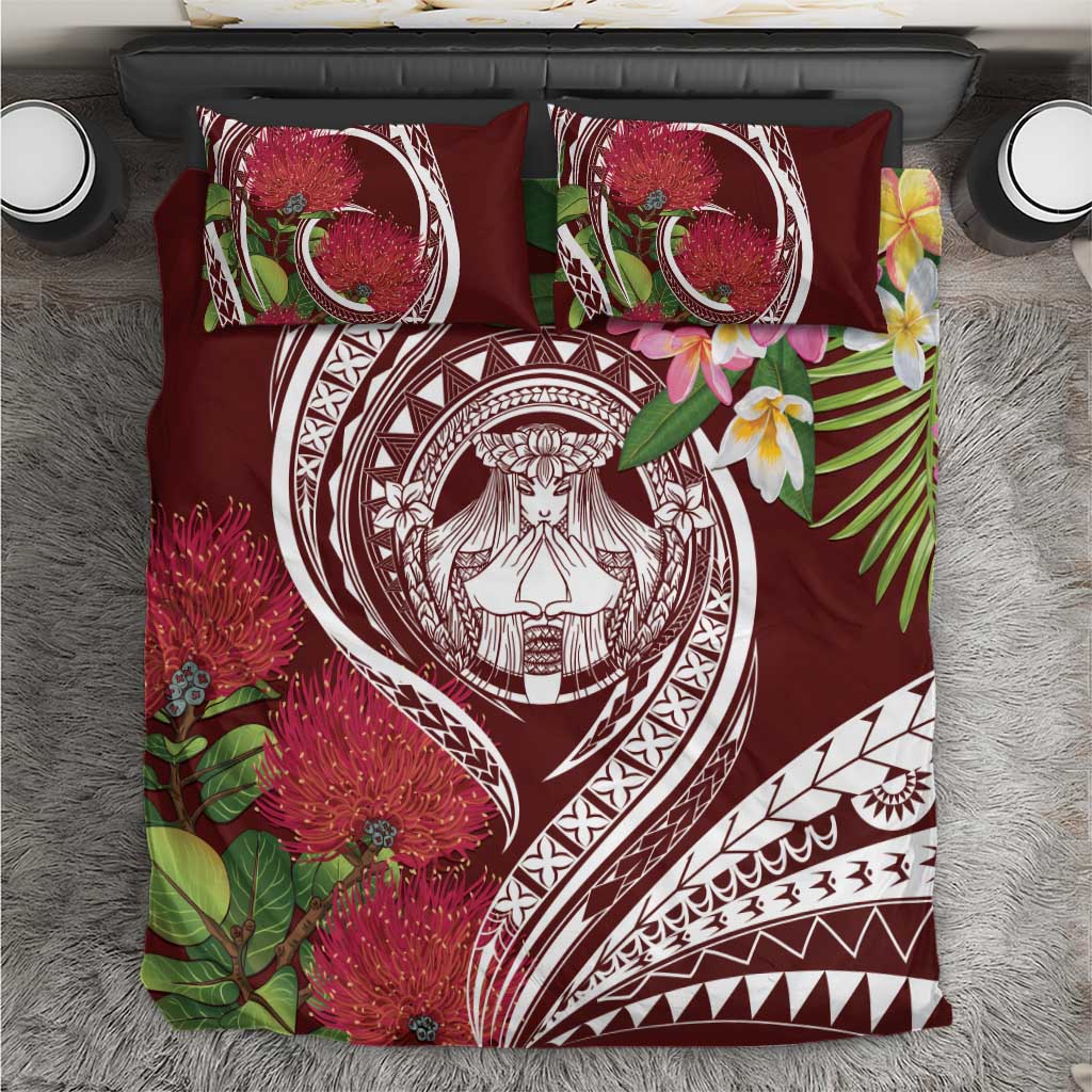 Aloha Hawaii Big Island Bedding Set Ohia Lehua Wahine